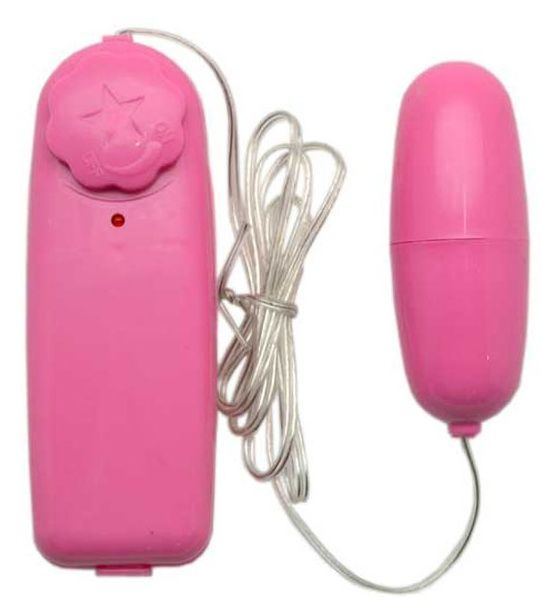Розовое виброяйцо с проводным пультом