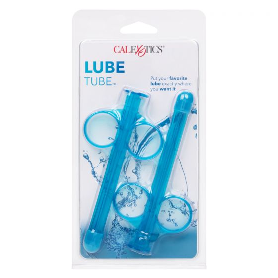 Набор из 2 голубых шприцев для введения лубриканта Lube Tube - анодированный пластик (ABS)