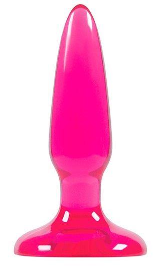 Розовая анальная мини-пробка  Jelly Rancher Pleasure Plug Mini - 8,1 см. - термопластичный эластомер (TPE)