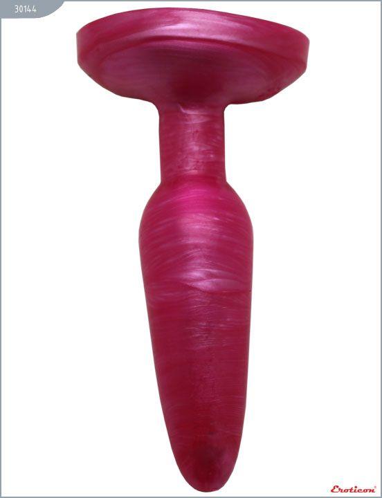 Розовая гелевая анальная пробка - 16 см. - гель