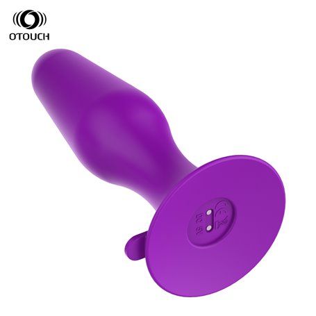 Фиолетовая анальная втулка SOLO с вращающимися шариками - 12,4 см. - силикон