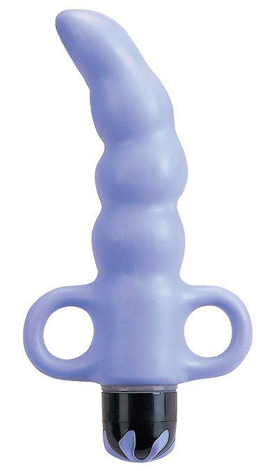 Сиреневый анальный водонепроницаемый вибростимулятор UNISEX CURVED PLUG SMALL PURPLE - 11 см.