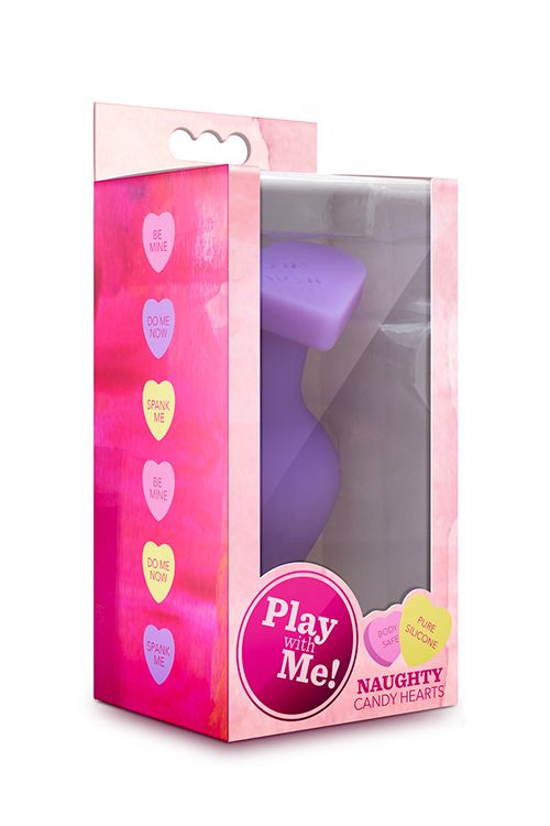 Фиолетовая анальная пробка Naughty Candy Heart Do Me Now - 8,9 см. - фото 5