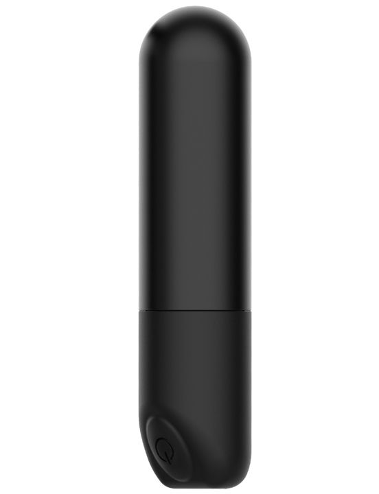 Черный мини-вибратор Rick с пультом - 8,6 см. - силикон