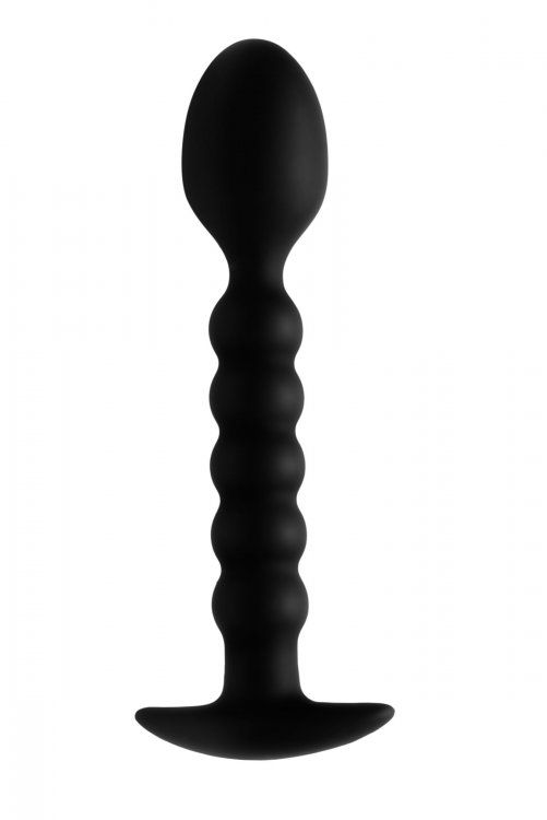 Черный ребристый стимулятор простаты Sojourn Slim Ribbed Prostate Stimulator - 12,1 см. от Intimcat