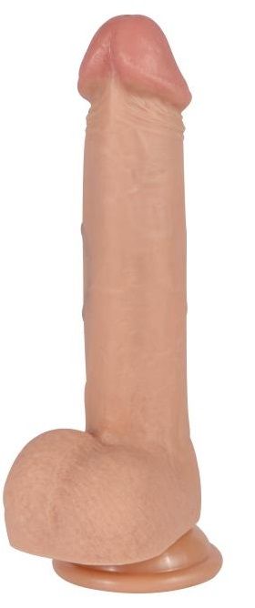 Телесный реалистичный фаллоимитатор REAL с трусиками для страпона - 23 см. от Intimcat