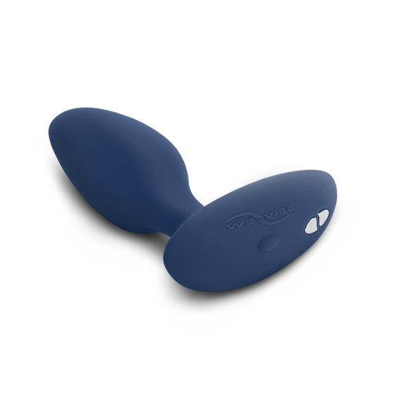 Синяя анальная пробка для ношения Ditto с вибрацией и пультом ДУ - 8,8 см. - фото 6