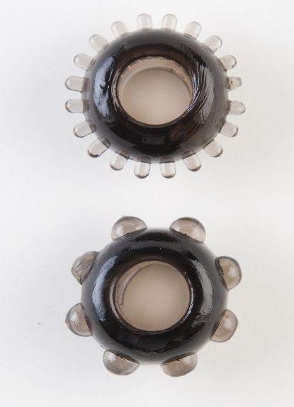 Набор из 2 эрекционных колец с различным рельефом - термопластичный эластомер (TPE)