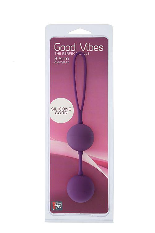 Фиолетовые вагинальные шарики GOOD VIBES THE PERFECT BALLS PURPLE - анодированный пластик, силикон