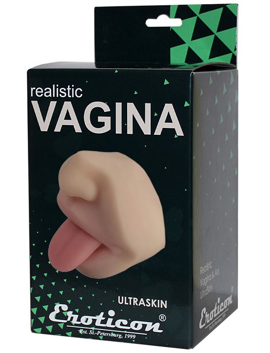 Телесный двусторонний мастурбатор - вагина и рот от Intimcat