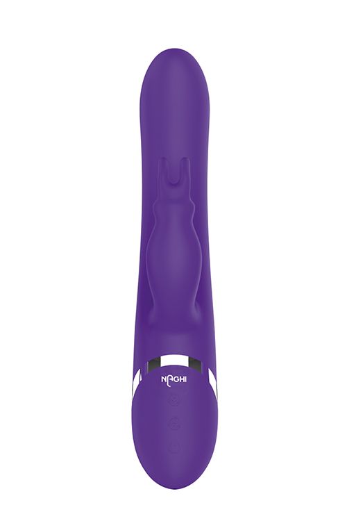 Фиолетовый вибратор-кролик с пуш-эффектом NAGHI NO.39 RECHARGEABLE THRUSTER VIBE - 15 см. от Intimcat