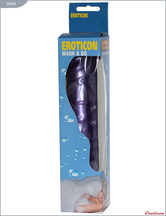 Фиолетовый вибратор с перламутровым отливом - 25,5 см. Eroticon