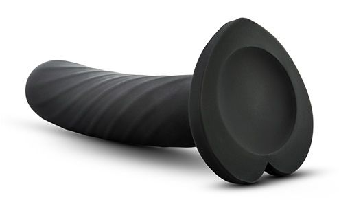 Черный анальный фаллоимитатор Twist Large - 17,78 см. - силикон