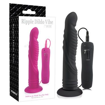 Черный вибромассажер Ripple Dildo Vibe 5.5 - 14 см. от Intimcat