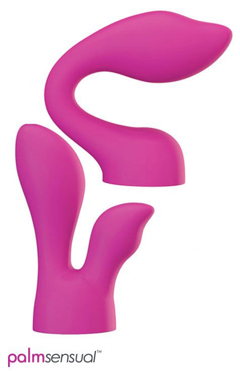 Набор розовых насадок для массажера PalmPower Massager - силикон