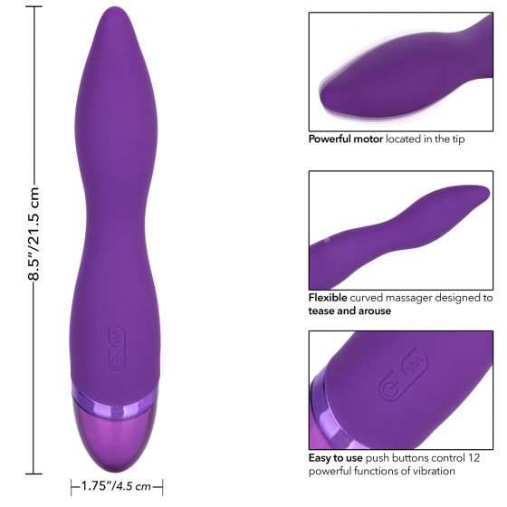Фиолетовый вибромассажер Aura Wand - 21,5 см. от Intimcat