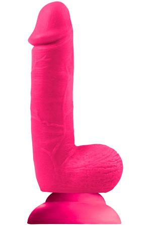 Розовый фаллоимитатор Colours Softies - 17,8 см.