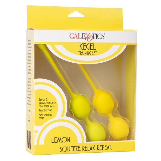 Набор вагинальных шариков-лимонов Kegel Training Set Lemon - фото 5