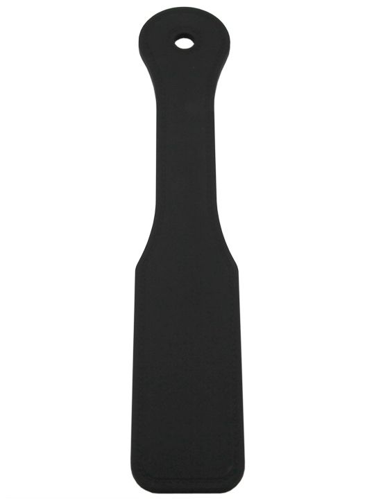 Черная гладкая силиконовая шлепалка - 33 см. Eroticon
