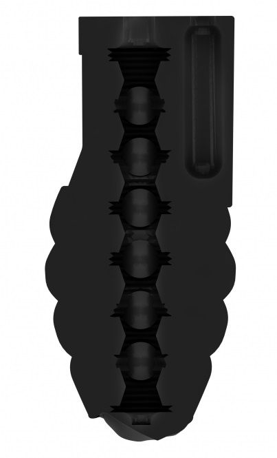 Чёрный мастурбатор-граната с вибрацией Stroker No.22 от Intimcat
