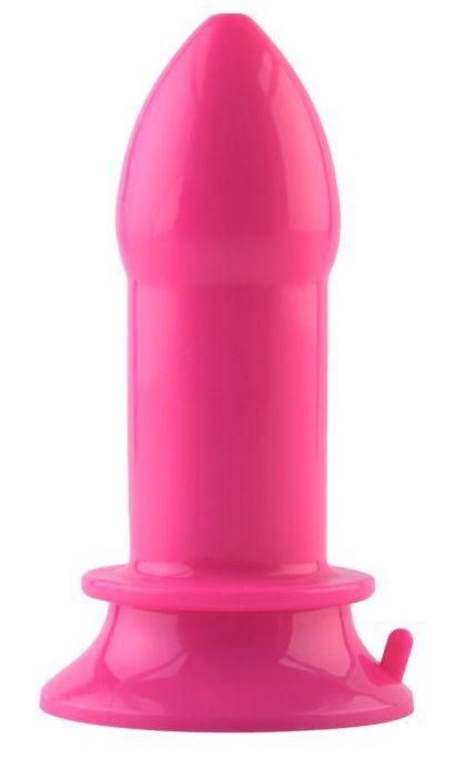 Розовая анальная втулка большого размера POPO Pleasure - 14,0 см. - термопластичный эластомер (TPE)