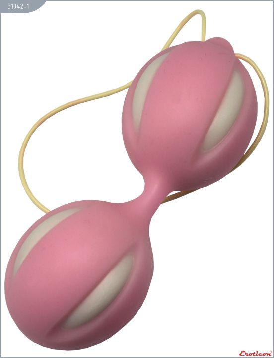 Розовые вагинальные шарики для тренировки интимных мышц - поливинилхлорид (ПВХ, PVC)
