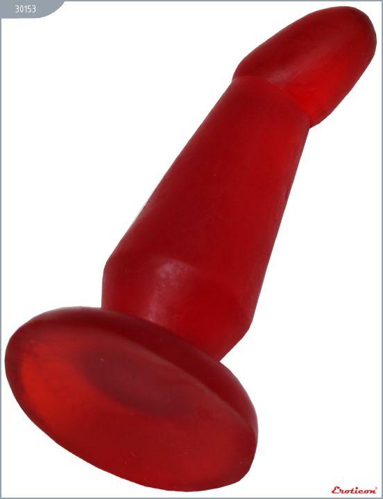 Красная изогнутая анальная пробка - 13 см. от Intimcat