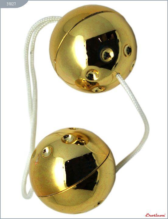 Золотистые шарики со смещённым центром тяжести от Intimcat