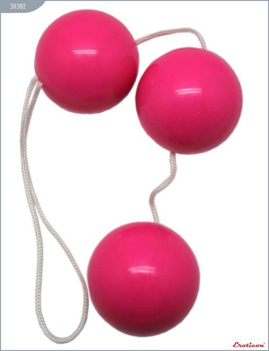 Розовые тройные вагинальные шарики - анодированный пластик (ABS)