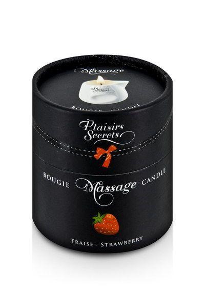 Массажная свеча с ароматом клубники Bougie de Massage Gourmande Fraise - 80 мл. - 