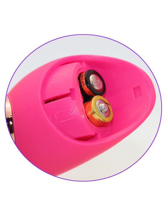Розовый вибратор с 2 ушками Flower Core - 18,1 см. Yuanse