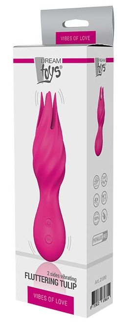 Розовый клиторальный стимулятор FLUTTERING TULIP - 14,5 см. от Intimcat