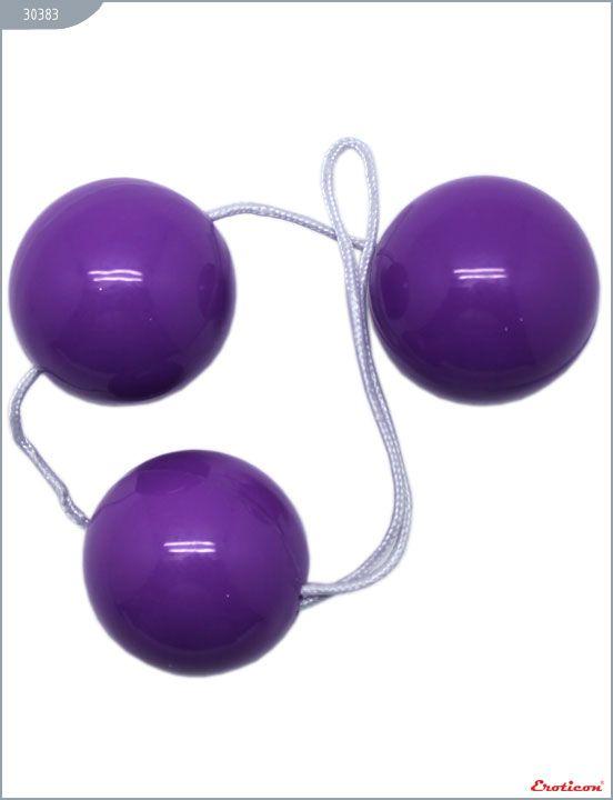 Фиолетовые тройные вагинальные шарики - анодированный пластик (ABS)
