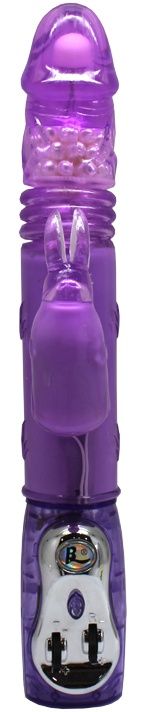 Фиолетовый вибратор ANDROID ALIEN с жемчужинами - 29 см. - термопластичная резина (TPR)