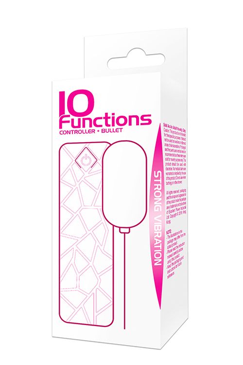 Ярко-розовое виброяйцо VIBRATING MINI BULLET 10FUNCTIONS - анодированный пластик (ABS)