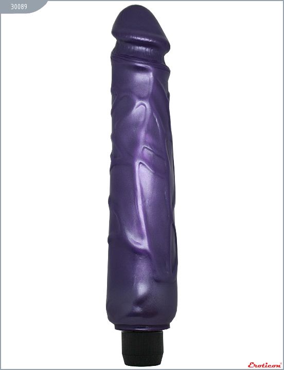Фиолетовый вибратор с перламутровым отливом - 25,5 см. от Intimcat