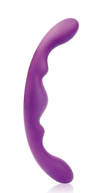 Фиолетовый двусторонний фаллоимитатор Cosmo - 26 см. - силикон