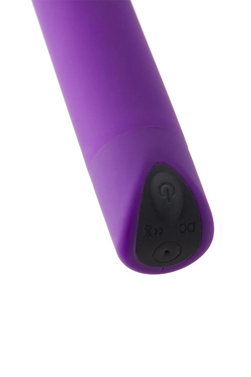 Фиолетовый мини-вибратор POWERFUL BULLET - анодированный пластик, силикон