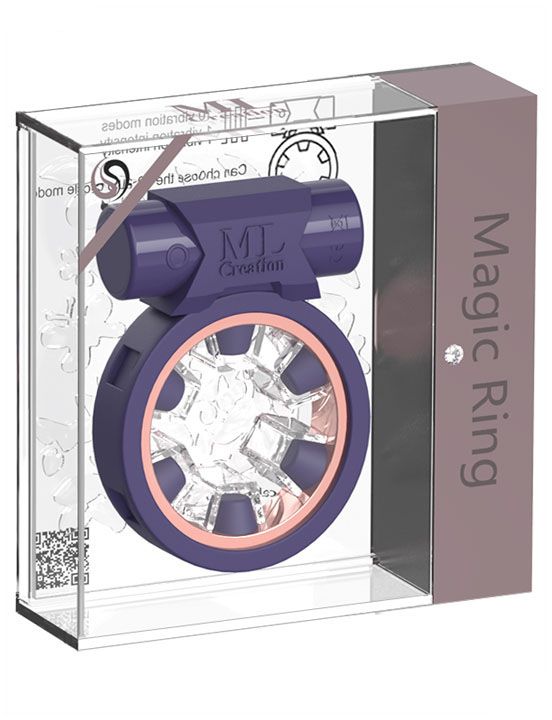 Фиолетовое эрекционное виброкольцо Magic Ring от Intimcat