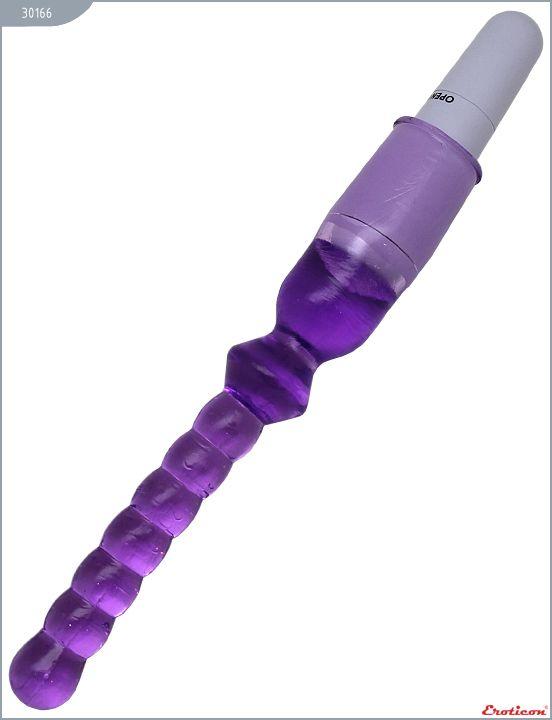 Фиолетовый гелевый анальный вибратор - 25 см. от Intimcat