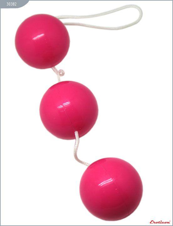 Розовые тройные вагинальные шарики от Intimcat