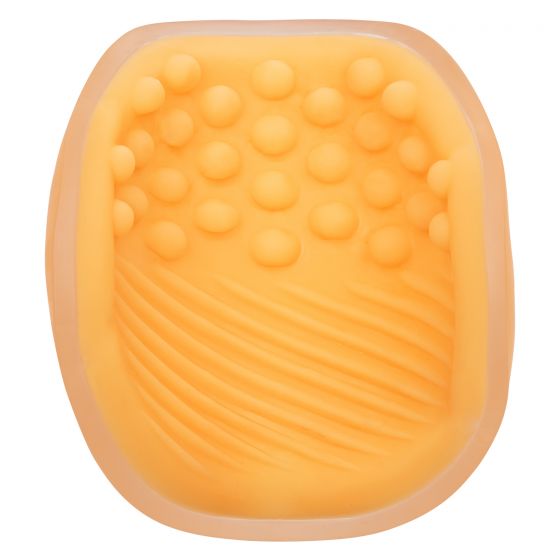 Оранжевый рельефный мастурбатор Dual Grip от Intimcat