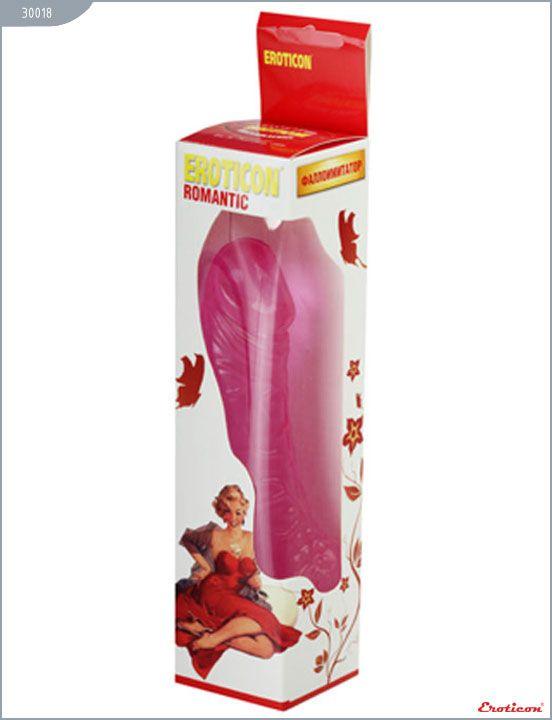 Розовый фаллоимитатор с расширенным основанием - 20,6 см. - гель