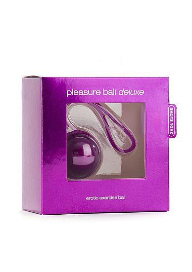 Фиолетовый вагинальный шарик Pleasure Ball Deluxe - ABS-пластик, силикон