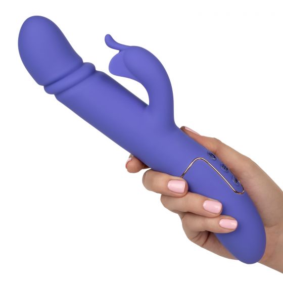 Фиолетовый вибратор-кролик Shameless Seducer - 25,5 см. California Exotic Novelties
