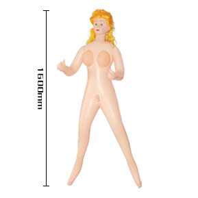 Надувная кукла с мягкими волосами, вибрацией и голосом - поливинилхлорид (ПВХ, PVC)