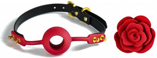 Изысканный кляп в форме розы Rose Ball Gag - силикон