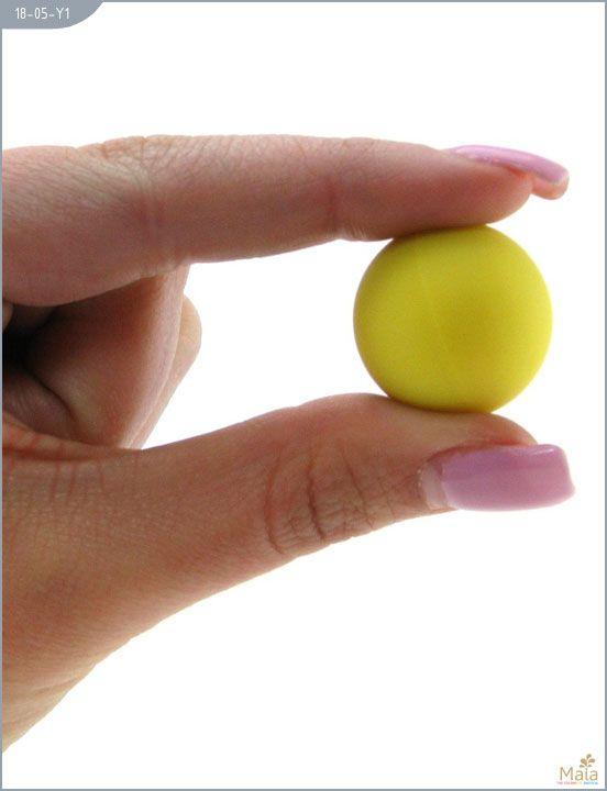 Металлические вагинальные шарики с жёлтым силиконовым покрытием - фото 5