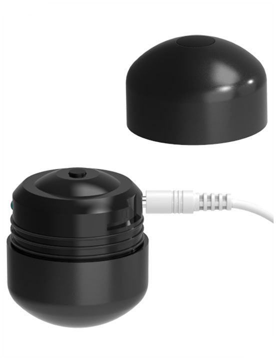 Черные виброшарики с пультом управления K-Balls - анодированный пластик, силикон