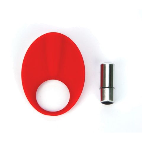 Красное эрекционное кольцо с вибрацией TLC CaliberVibrating Silicone Cock Ring Topco Sales